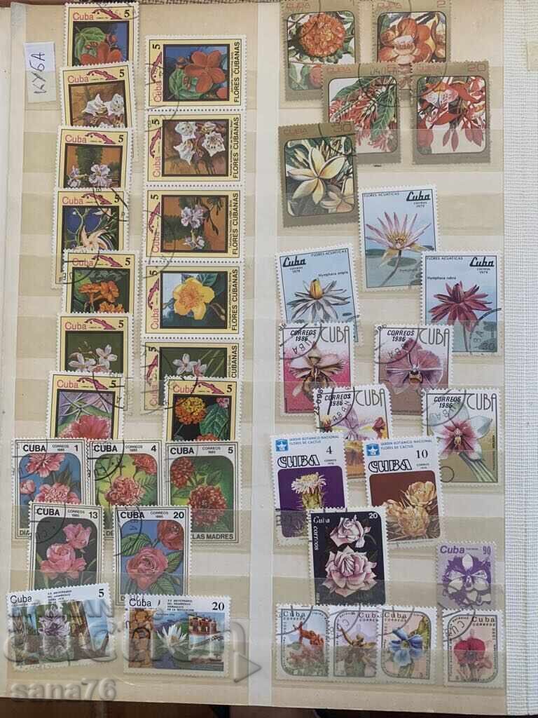 Lot of old stamps, collection from Cuba-1969 to 1989-266 pieces Lot of old stamps, collection from Cuba-1969 to 1989-266 pieces
