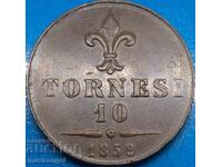 10 Tornesi 1859 Italy Naples Francisco 37mm