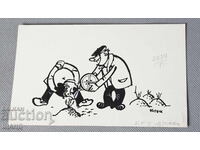 Ο Vasil Penchev σχεδιάζει καρικατούρα στην Αυγή του Κομμουνισμού