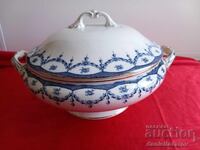 1900 Old Anglian Porcelain Terrine, Wedgwood Soup Bowl