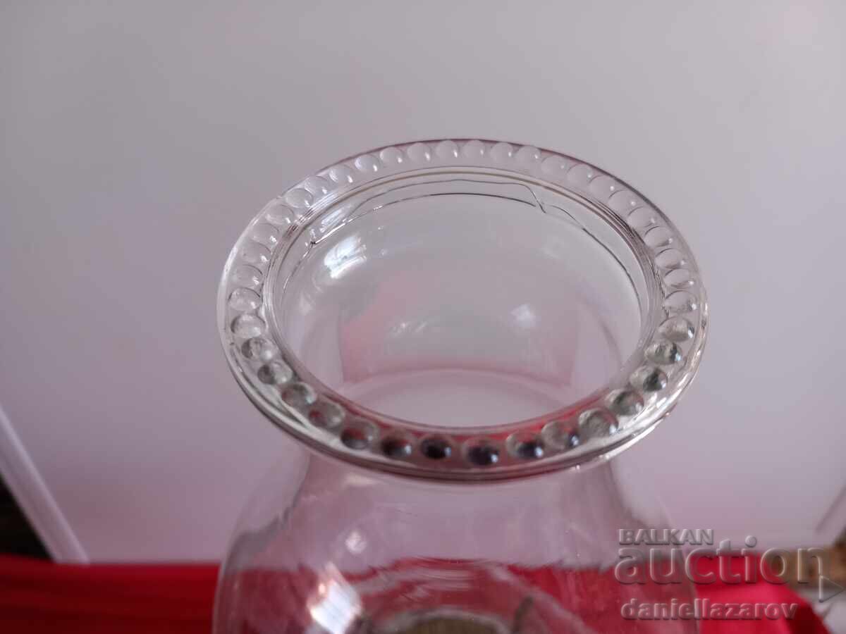 Delivery of Rare Large Old Glass Gas Lamp