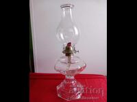 Rare Large Old Glass Gas Lamp