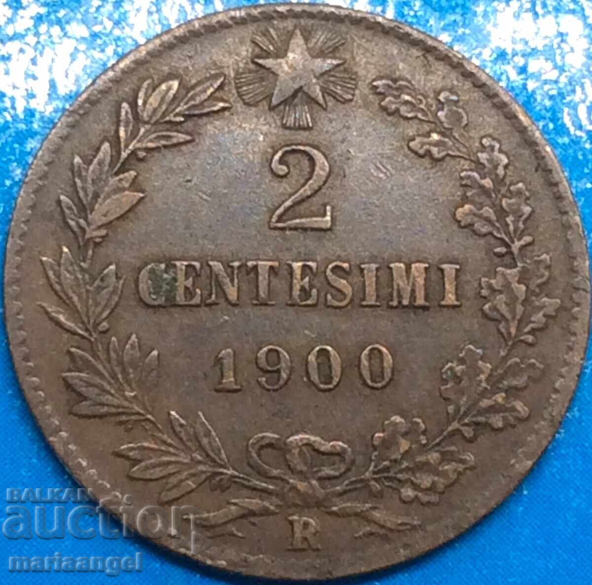 2 Centesimi 1900 Italia Umberto I