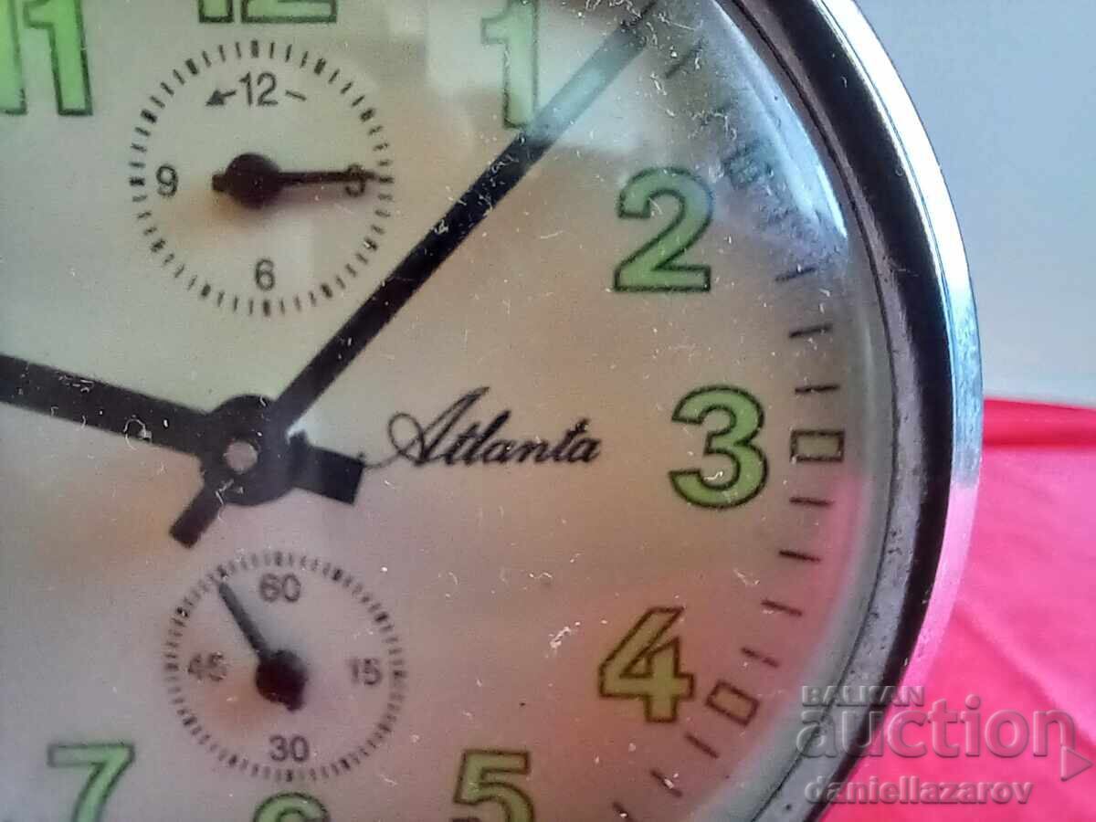Auction ATLANTA Mechanical Desk Clock, Alarm Clock ATLANTA Auction ATLANTA Mechanical Desk Clock, Alarm Clock ATLANTA
