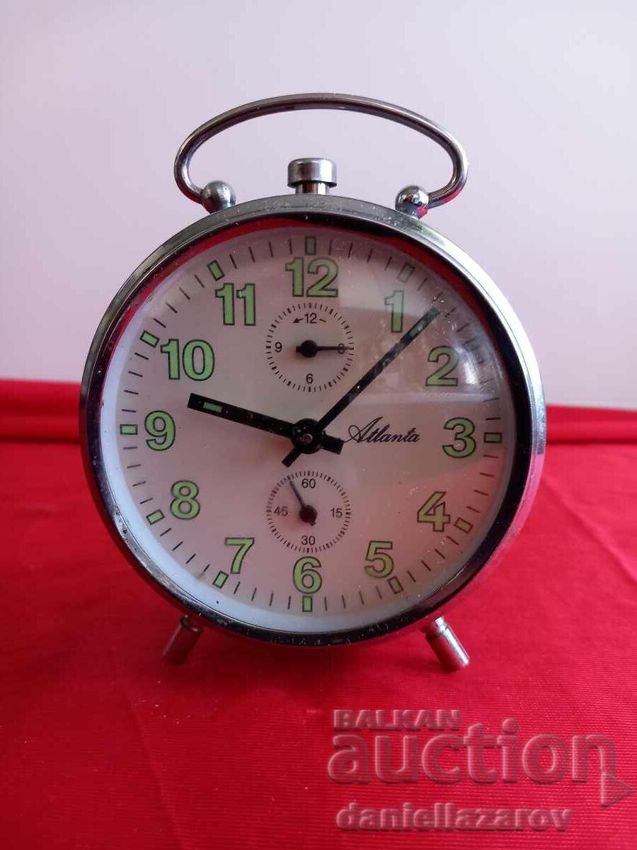 ATLANTA Mechanical Desk Clock, Alarm Clock ATLANTA