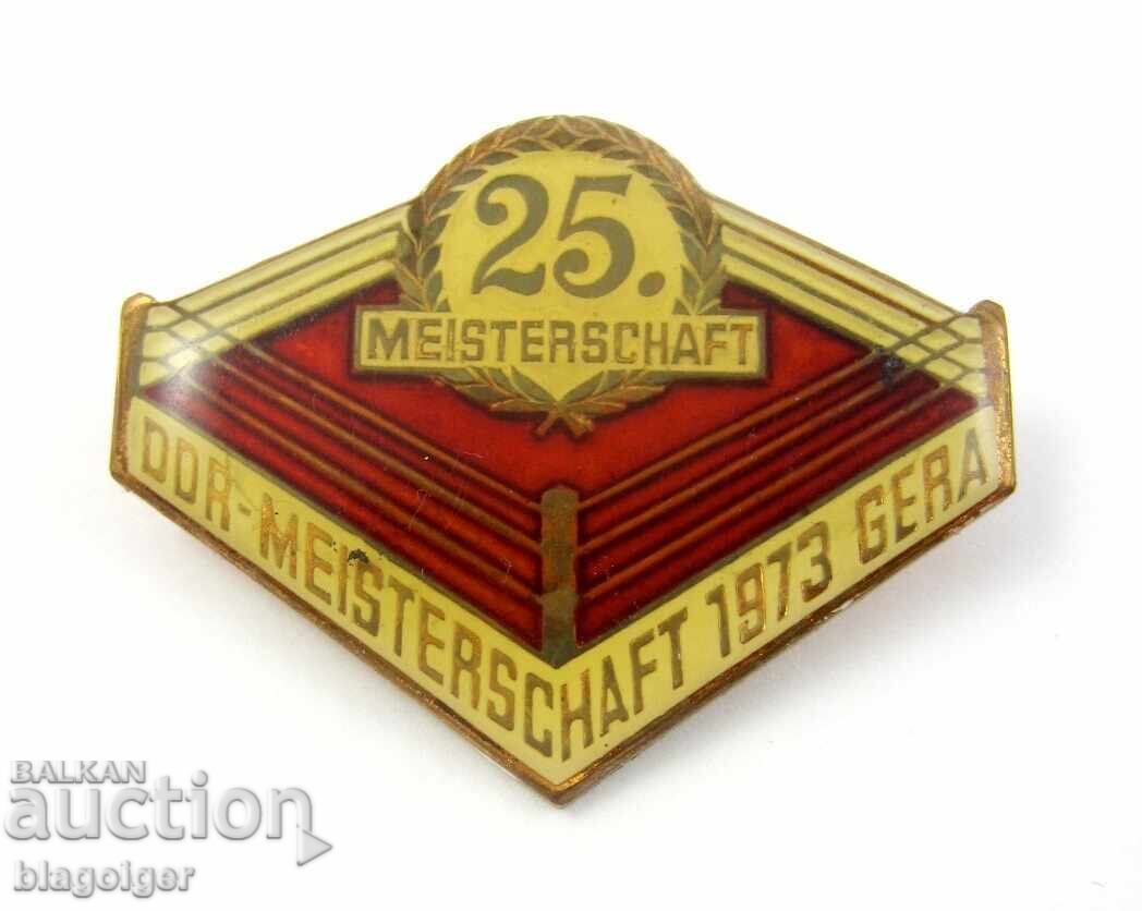 Auction  GDR BOXING CHAMPIONSHIP-1973-OFFICIAL BADGE