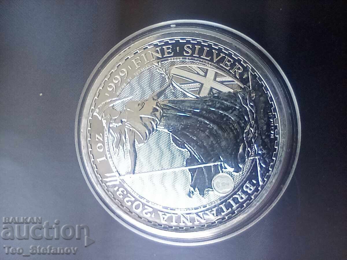 2 lire 2023 Marea Britanie 1 oz argint