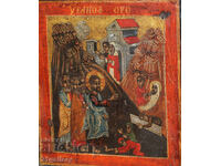 Contemporary icon / tempera paints / Resurrection of Lazarus