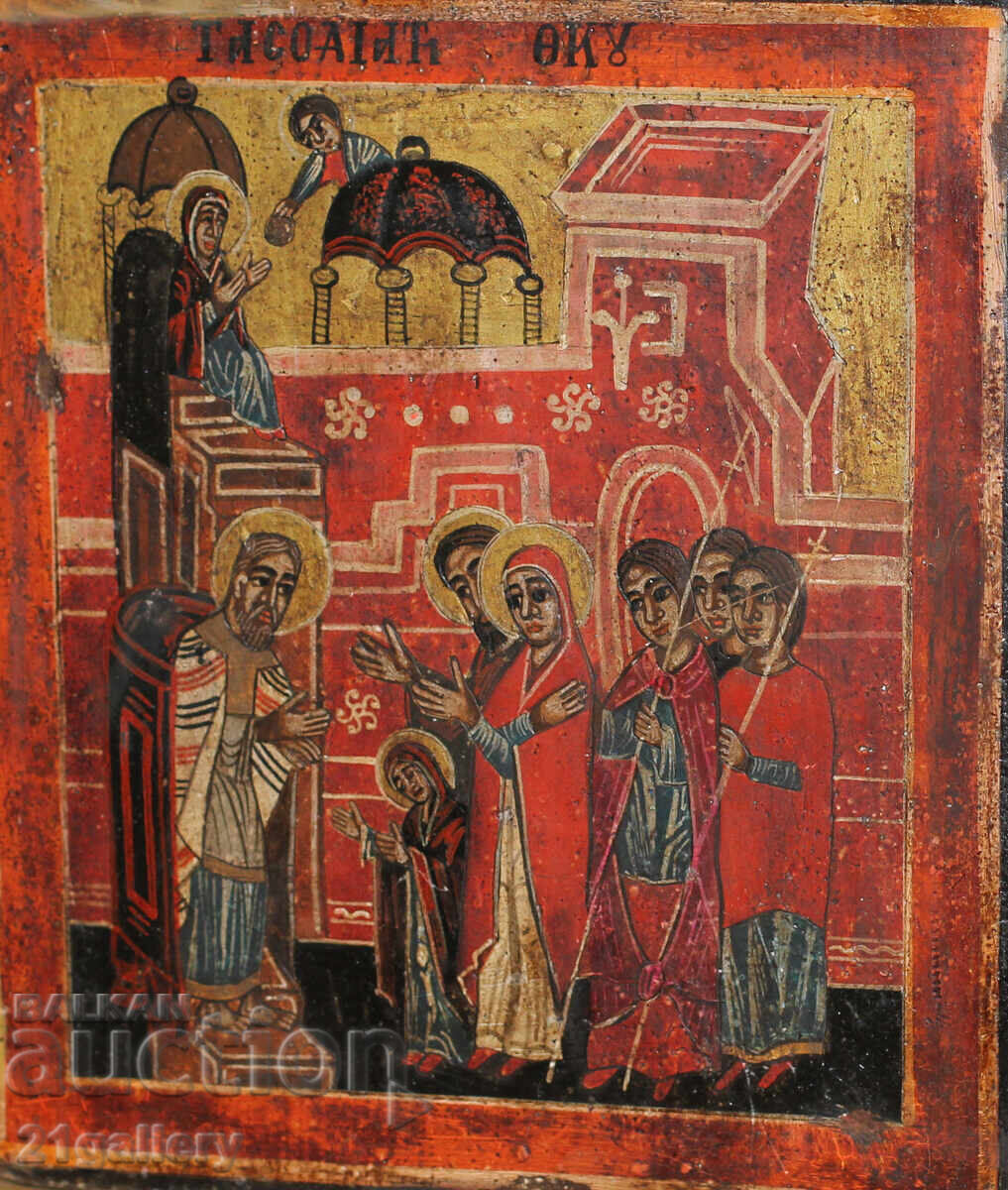 Modern icon / hand painted / Introduction to the Virgin Mary Modern icon / hand painted / Introduction to the Virgin Mary