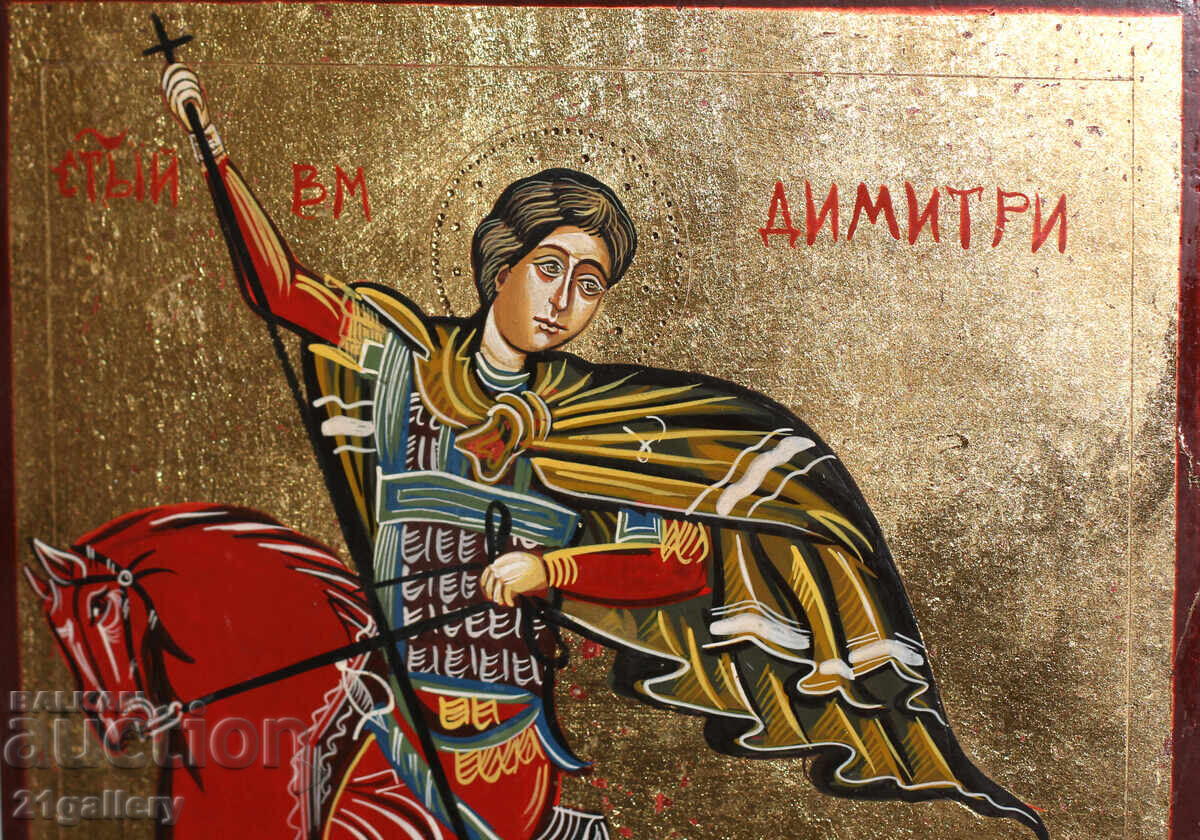 Delivery of Hand-painted icon of Saint Demetrius Delivery of Hand-painted icon of Saint Demetrius