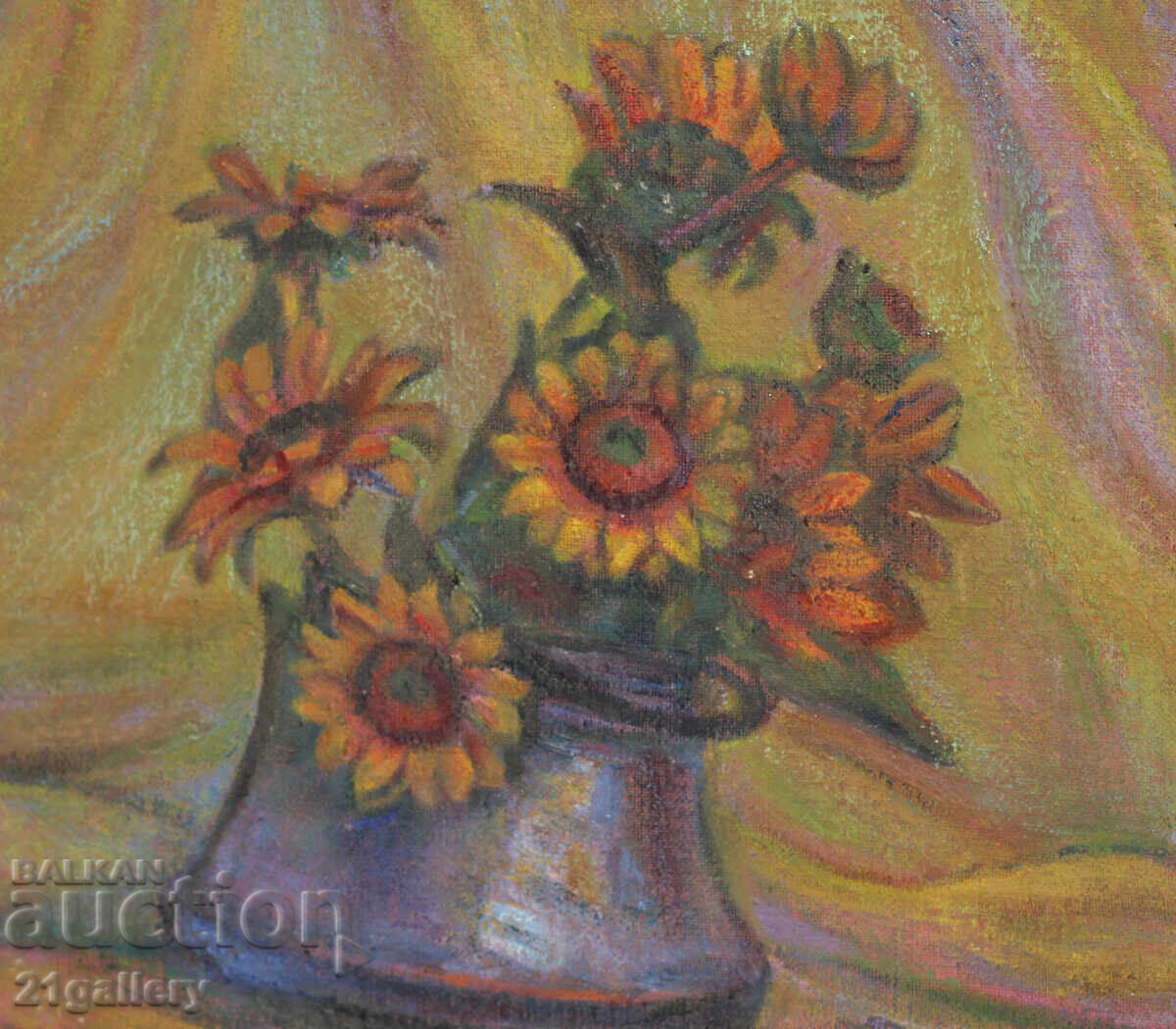 Παράδοση Ελκα Ναϊντένοβα (1932 – 2016) Νεκρή φύση με βάζο και λουλούδια Παράδοση Ελκα Ναϊντένοβα (1932 – 2016) Νεκρή φύση με βάζο και λουλούδια