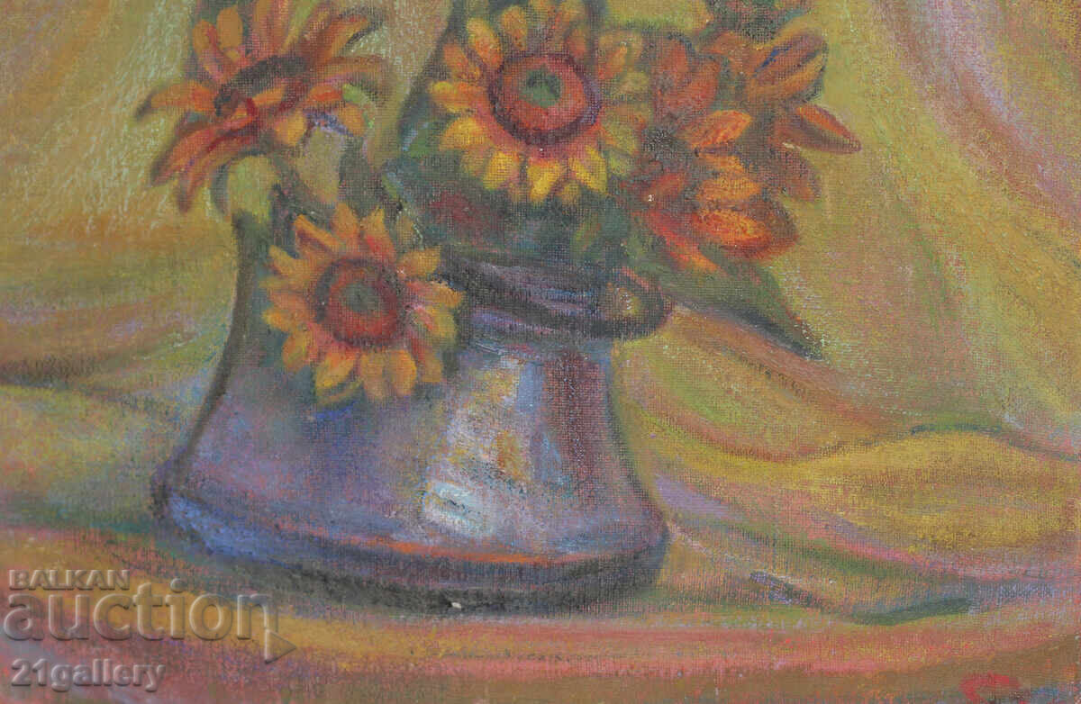 Ελκα Ναϊντένοβα (1932 – 2016) Νεκρή φύση με βάζο και λουλούδια - 5 Ελκα Ναϊντένοβα (1932 – 2016) Νεκρή φύση με βάζο και λουλούδια - 5