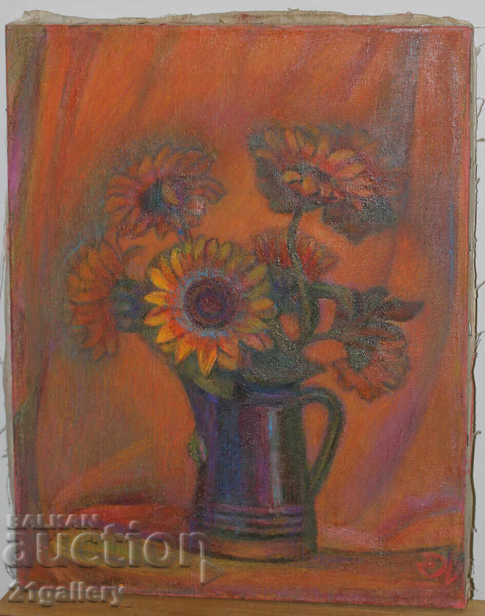 Auction Elka Naydenova (1932 – 2016) Still Life Vase with Flowers Auction Elka Naydenova (1932 – 2016) Still Life Vase with Flowers