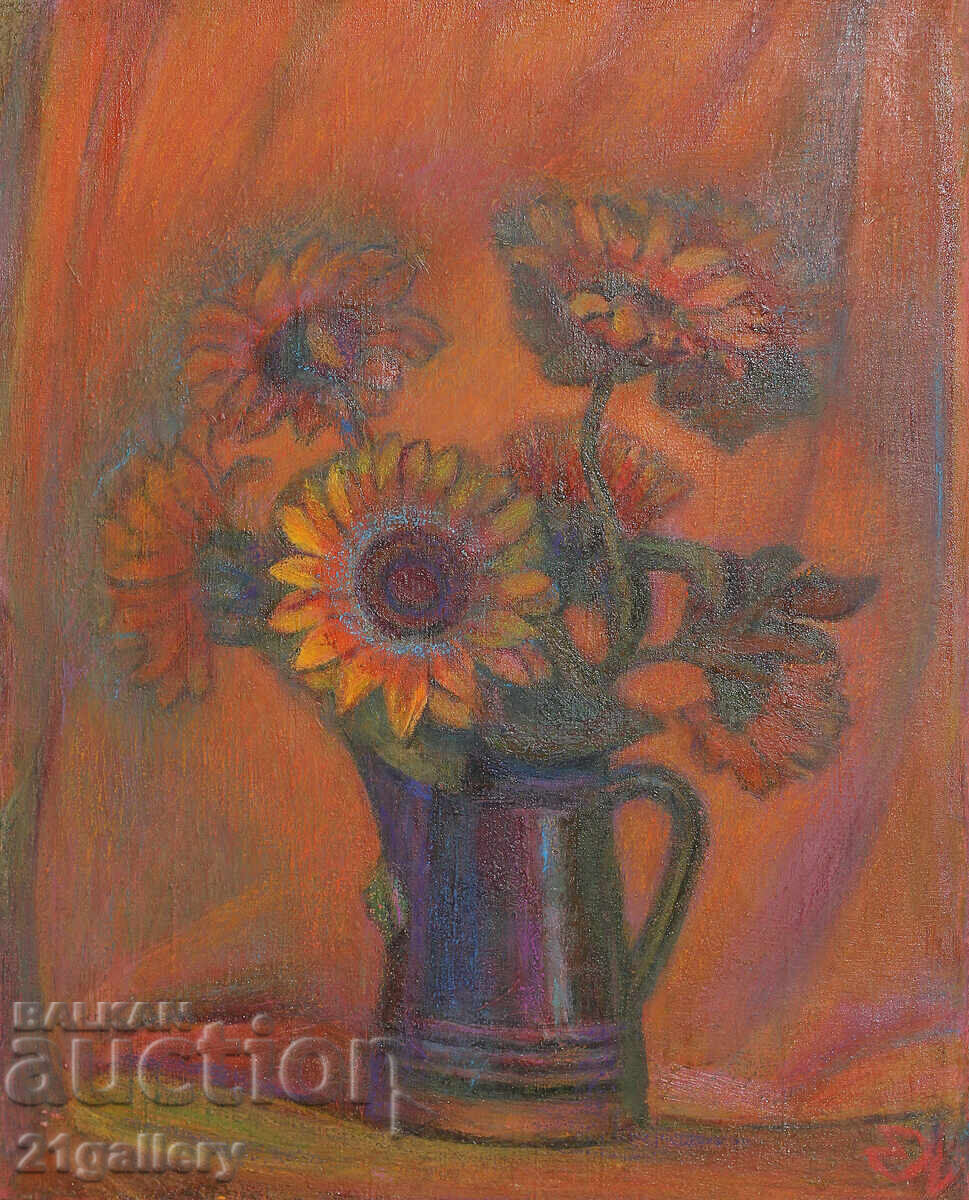 Elka Naydenova (1932 – 2016) Still Life Vase with Flowers Elka Naydenova (1932 – 2016) Still Life Vase with Flowers