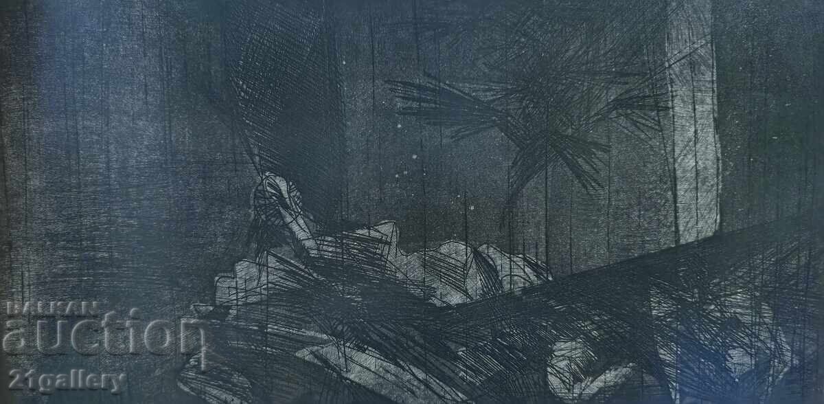 Mincho Panayotov (1944-) graphics abstract composition - 7 Mincho Panayotov (1944-) graphics abstract composition - 7