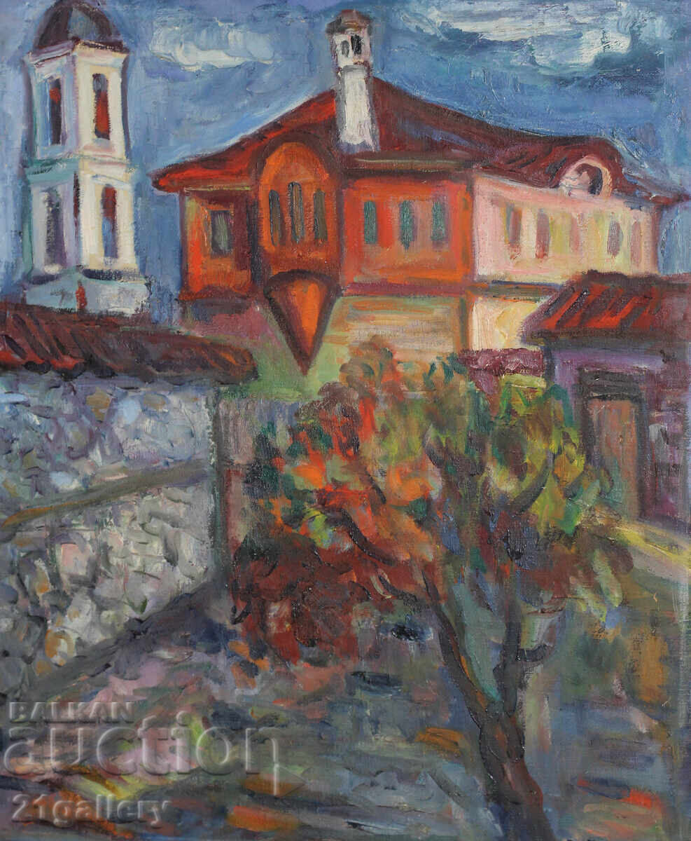 Vasil Daalov (1898 - 1979) Oil painting, landscape with price 1800.00 BGN | € 920.33 Vasil Daalov (1898 - 1979) Oil painting, landscape with price 1800.00 BGN | € 920.33