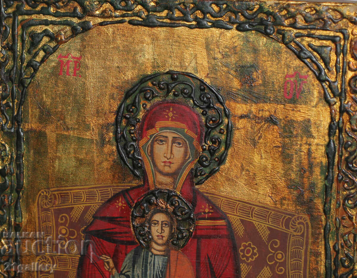 Delivery of Hand-painted icon of the Holy Mother of God with the Child