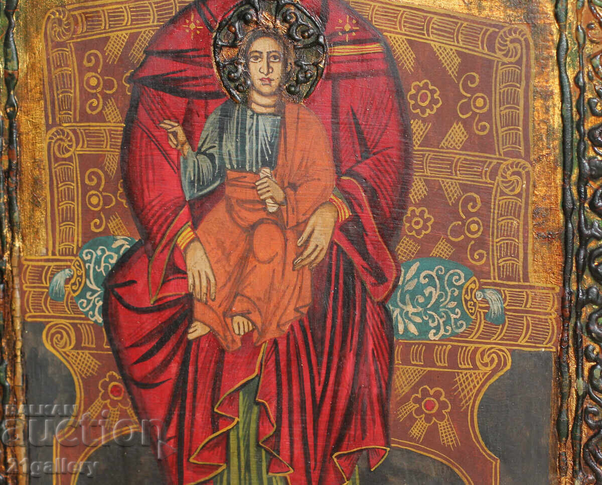 Hand-painted icon of the Holy Mother of God with the Child - 6