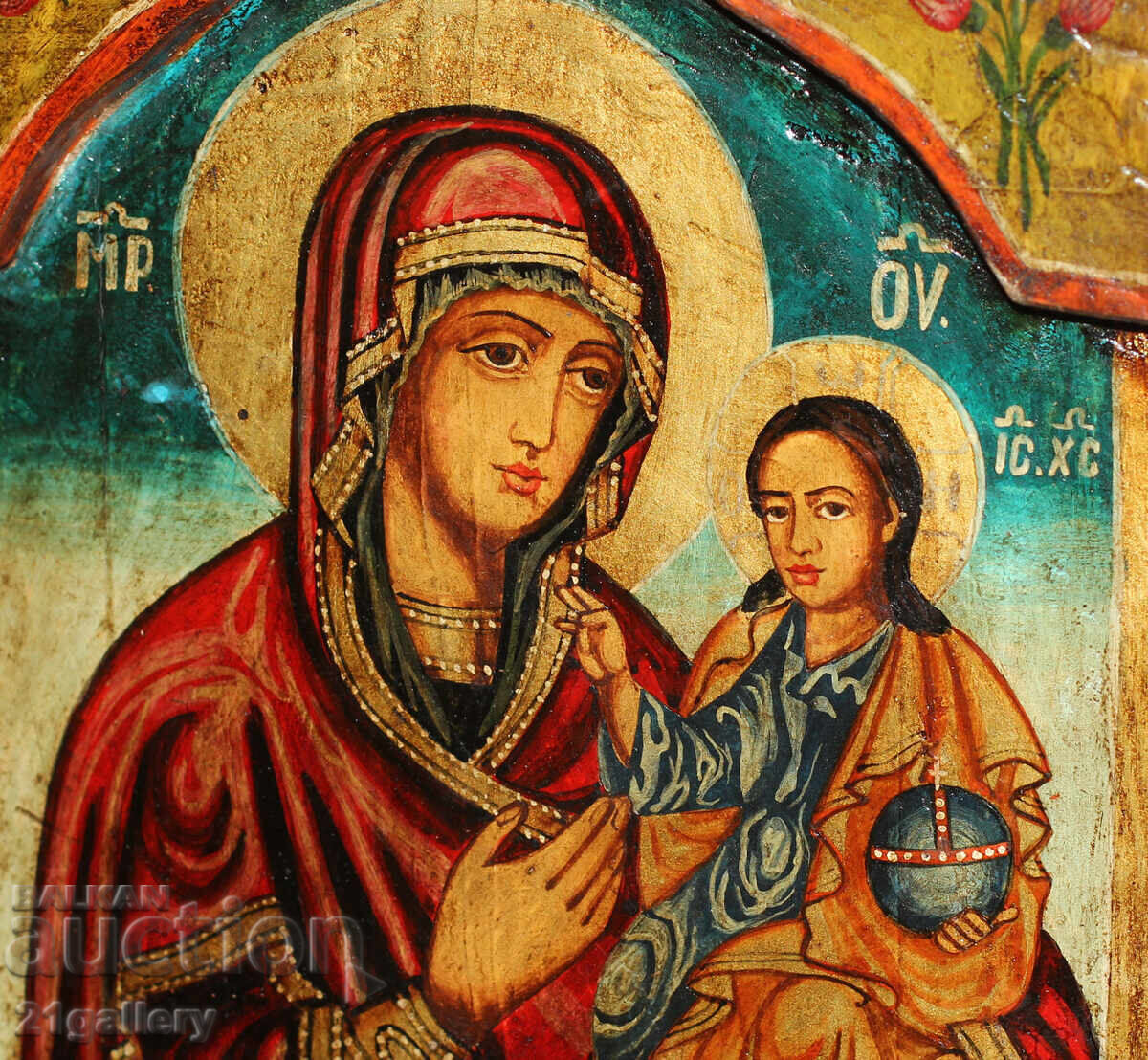Hand-painted icon triptych Holy Virgin and Child - 6 Hand-painted icon triptych Holy Virgin and Child - 6