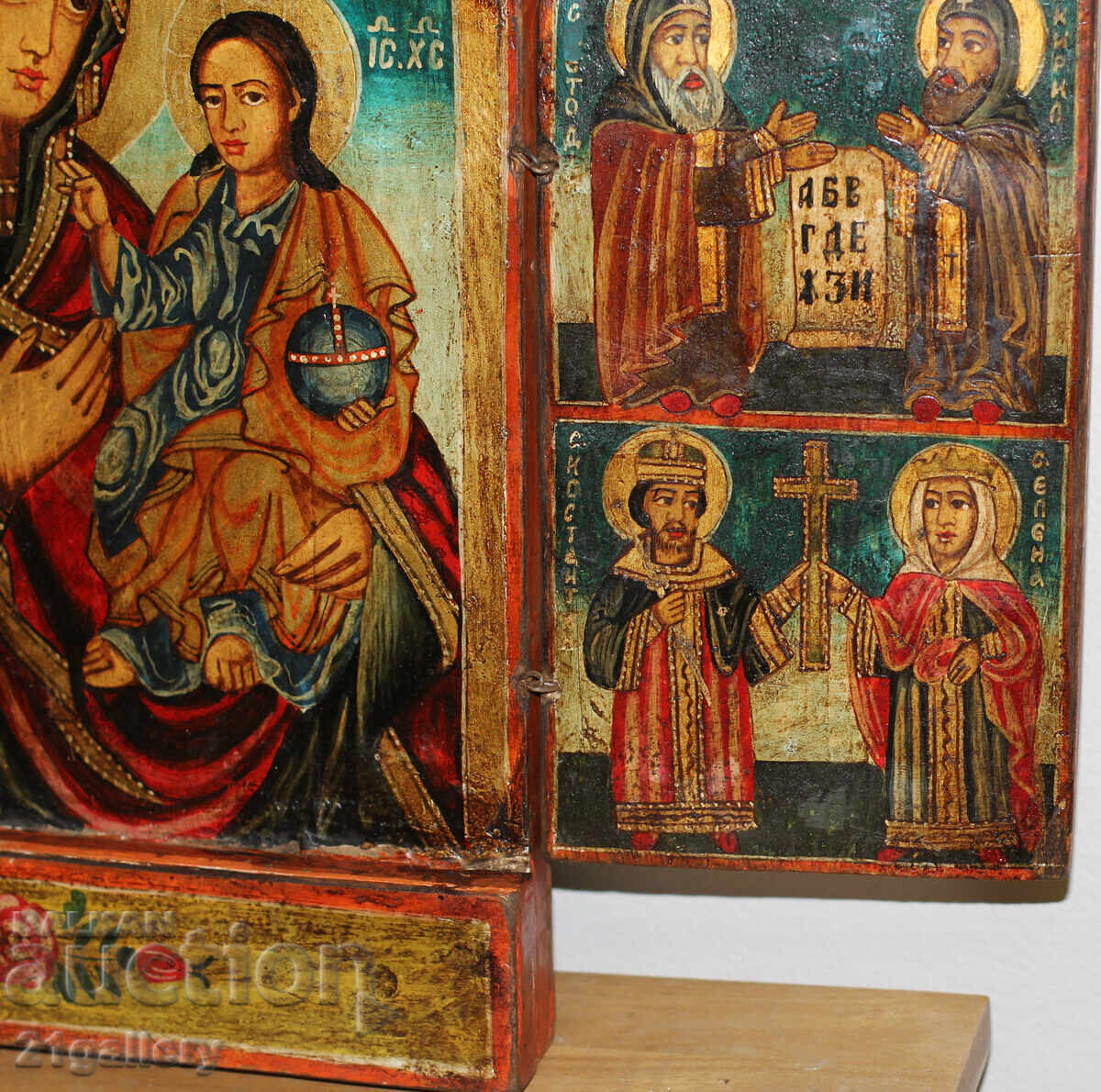 Hand-painted icon triptych Holy Virgin and Child - 7 Hand-painted icon triptych Holy Virgin and Child - 7