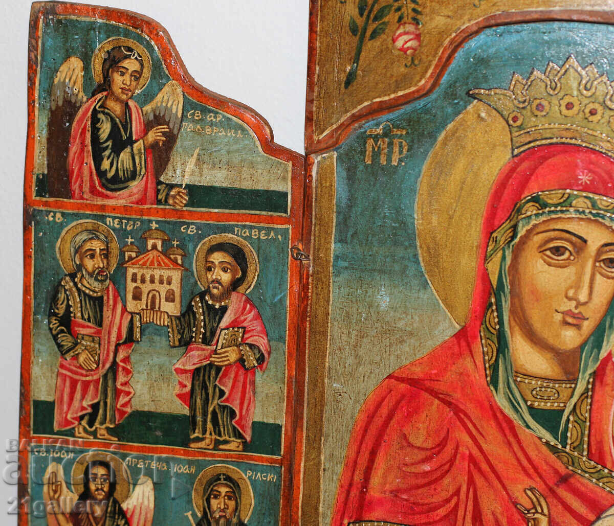 Hand-painted icon triptych Holy Virgin and Child - 6 Hand-painted icon triptych Holy Virgin and Child - 6