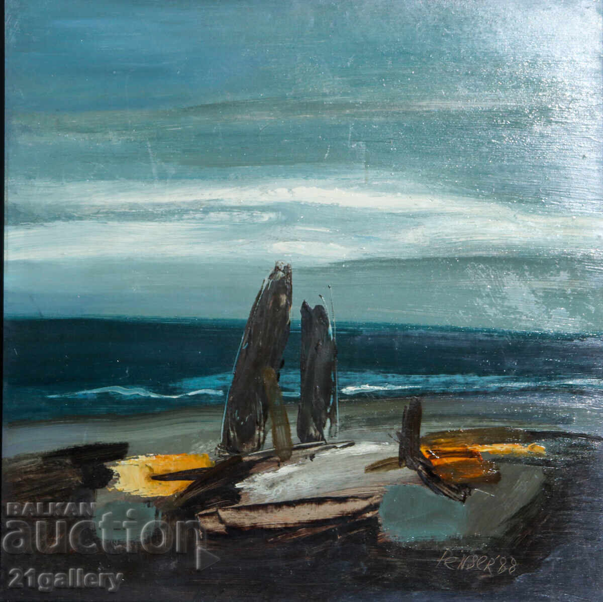 Auction Petko Serkedjiev - Penser (1947 - 2019) Seascape Auction Petko Serkedjiev - Penser (1947 - 2019) Seascape