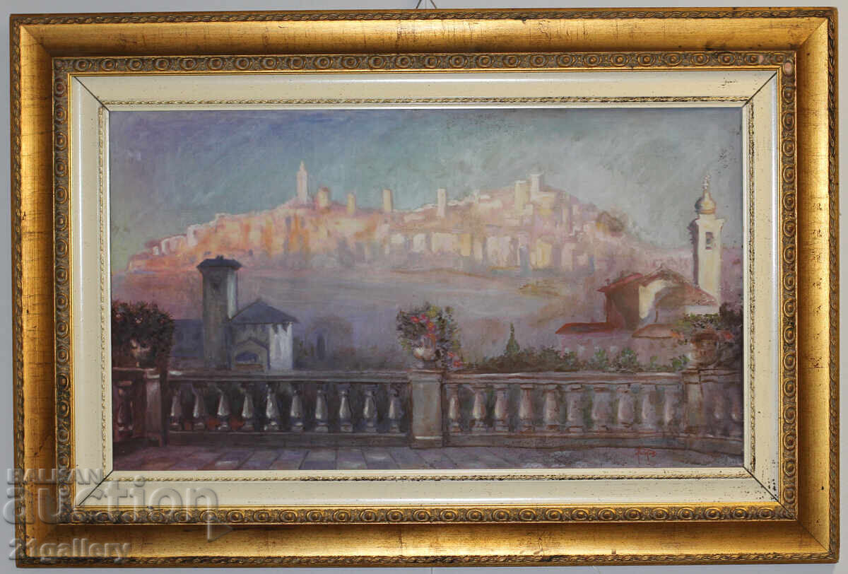 Delivery of Landscape from Bergamo, mid-20th century, signed Delivery of Landscape from Bergamo, mid-20th century, signed