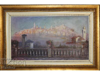 Landscape from Bergamo, mid-20th century, signed