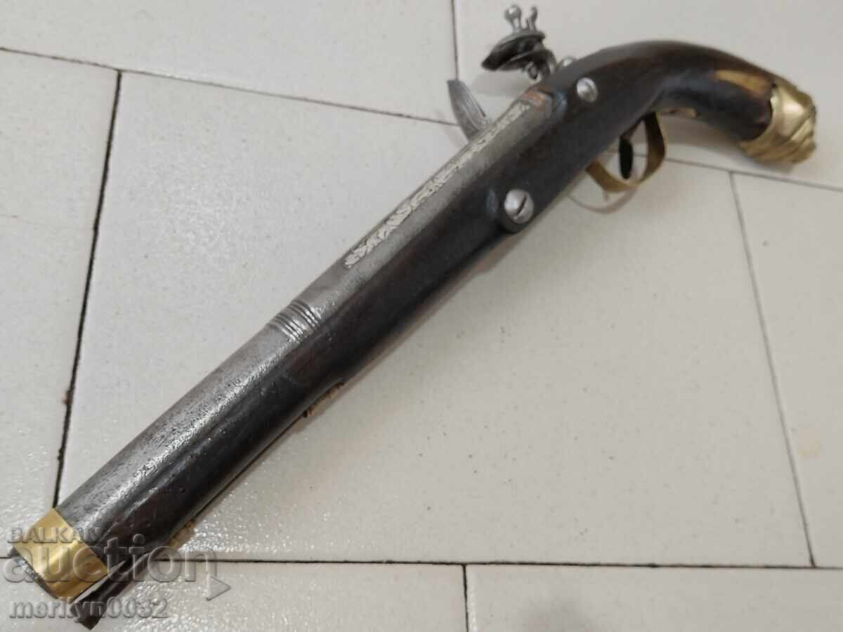 Flintlock pistol 42cm Ottoman pistol with silver fittings - 5 Flintlock pistol 42cm Ottoman pistol with silver fittings - 5