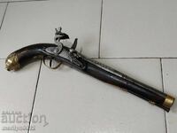 Flintlock pistol 42cm Ottoman pistol with silver fittings