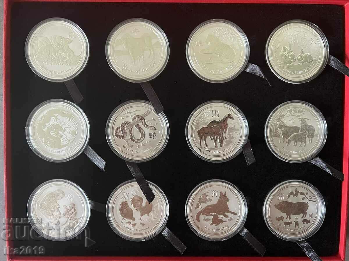 Full Set 1oz Silver LUNAR Series 2 2008-2019 Proof