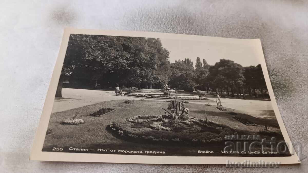 Postcard Stalin Corner from the Sea Garden 1955