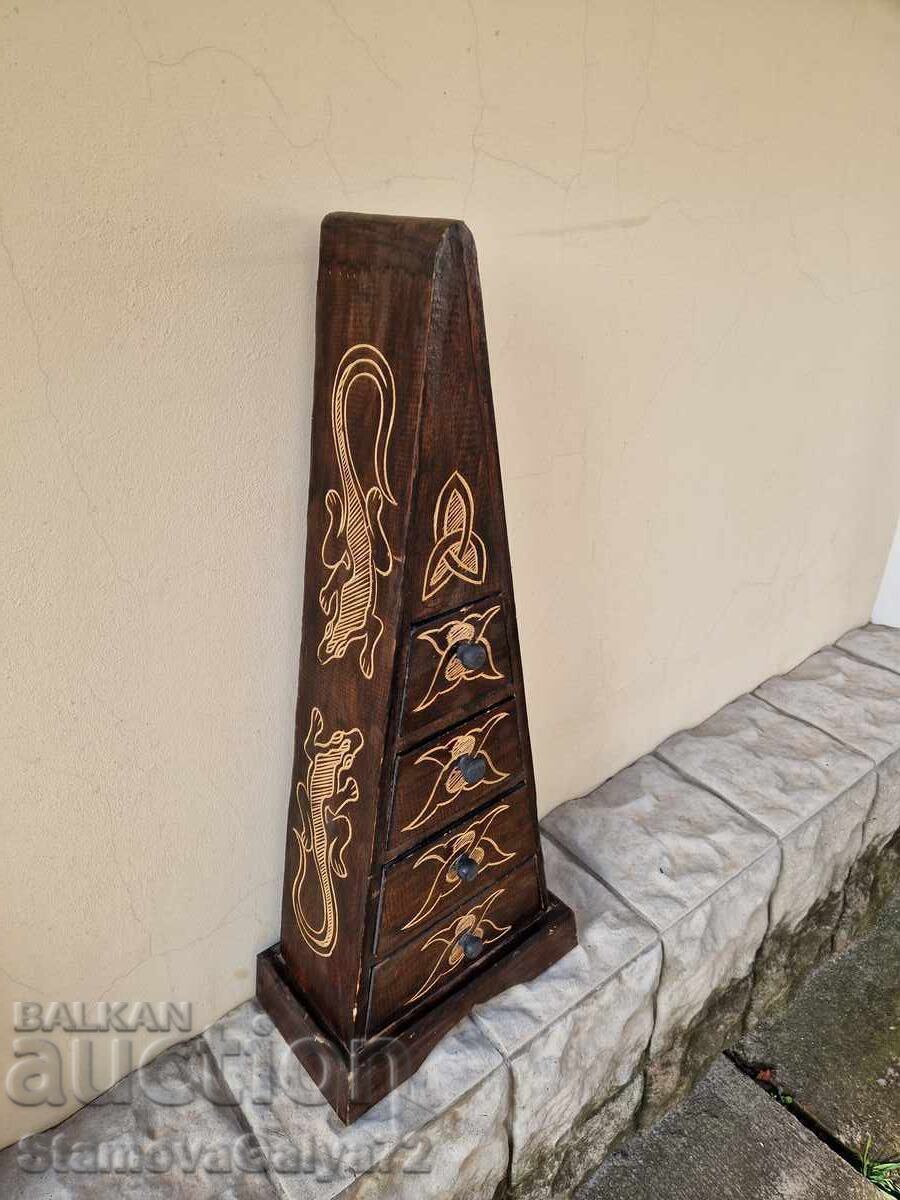 Delivery of Antique wooden pyramid cabinet Delivery of Antique wooden pyramid cabinet