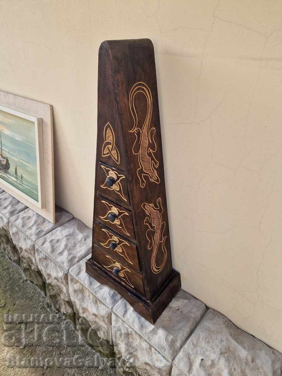 Antique wooden pyramid cabinet - 5 Antique wooden pyramid cabinet - 5