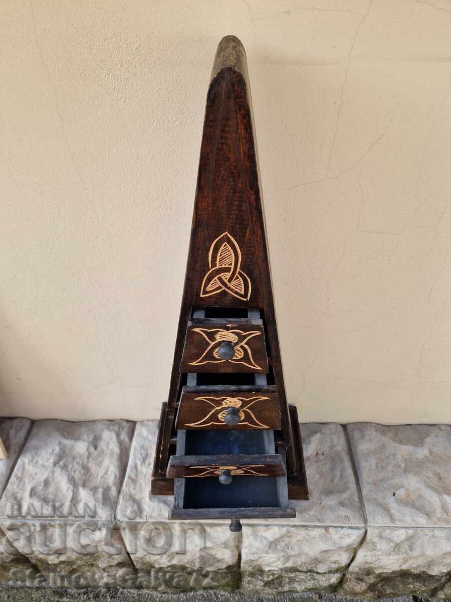 Antique wooden pyramid cabinet - 6 Antique wooden pyramid cabinet - 6