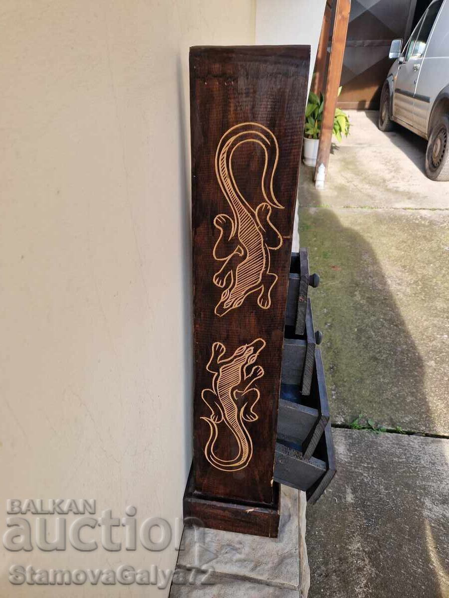 Antique wooden pyramid cabinet - 7 Antique wooden pyramid cabinet - 7