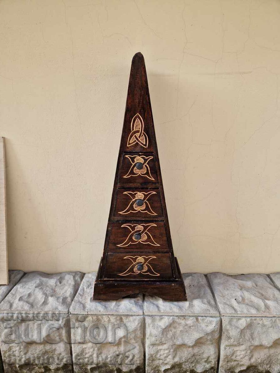 Antique wooden pyramid cabinet Antique wooden pyramid cabinet