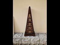 Antique wooden pyramid cabinet