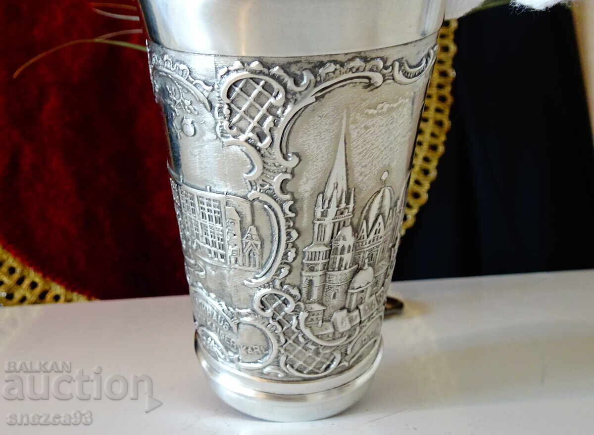 Pewter cup Aachen, Westphalia. - 5