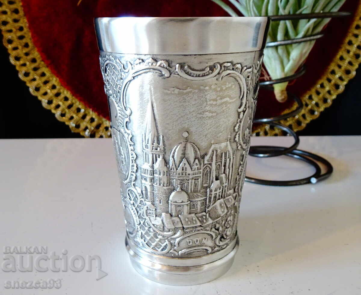 Pewter cup Aachen, Westphalia.