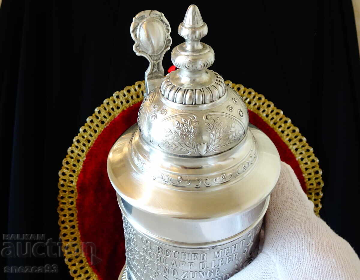 Cana din cositor Lindenwirtin, familie, nunta din cositor. - 5 Cana din cositor Lindenwirtin, familie, nunta din cositor. - 5