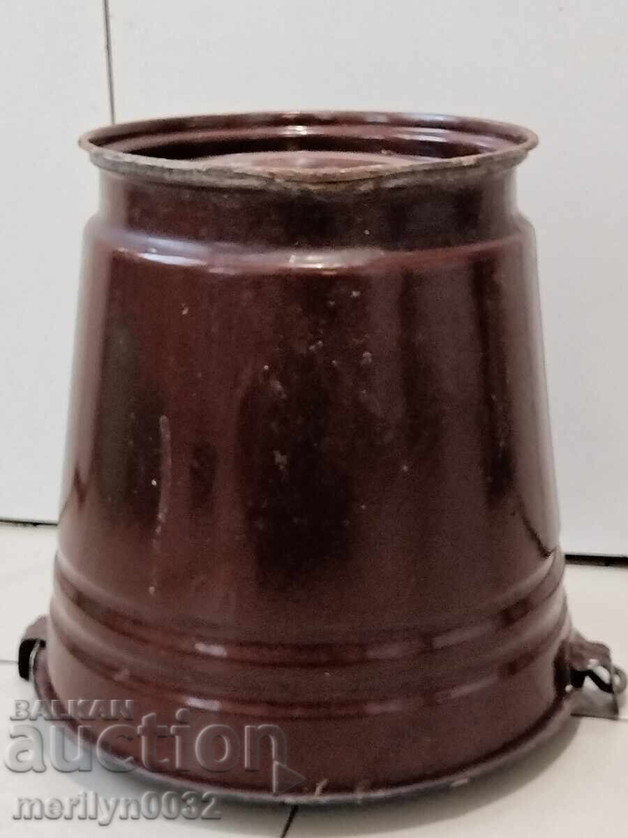 Enamel bucket from the Soviet era enameled vessel basin USSR with price 49.00 BGN | € 25.05