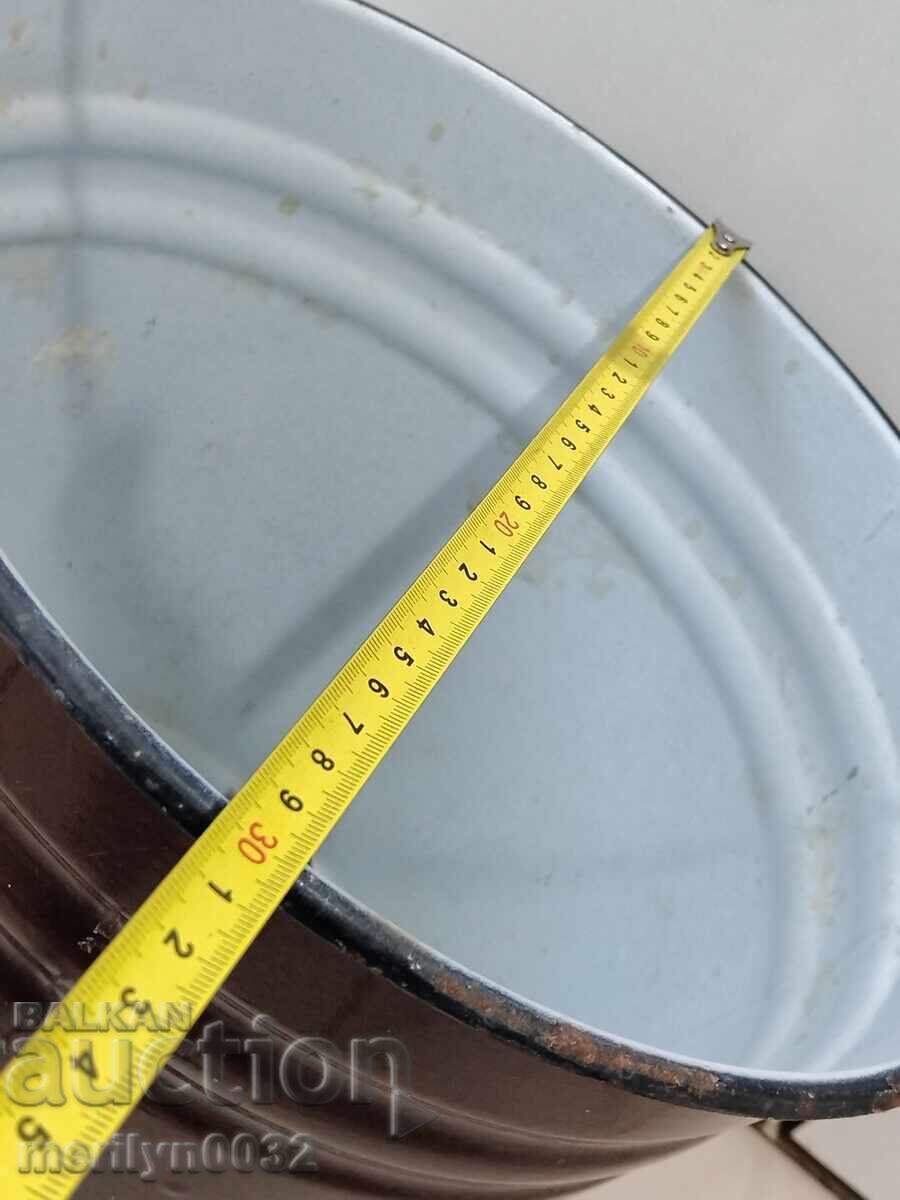 Enamel bucket from the Soviet era enameled vessel basin USSR - 6