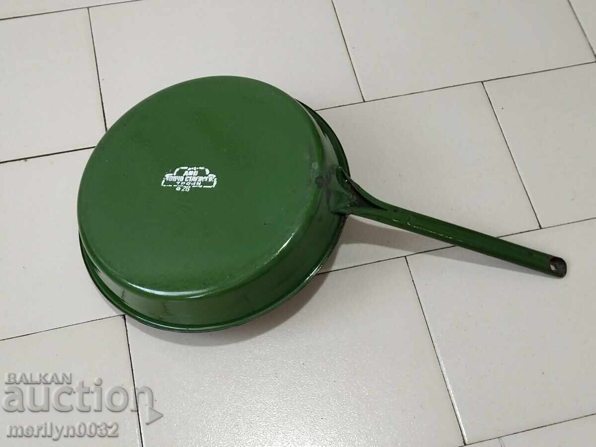 Auction  Old enameled pot, enamel pan, 1955, Troyan, Republic of Bulgaria