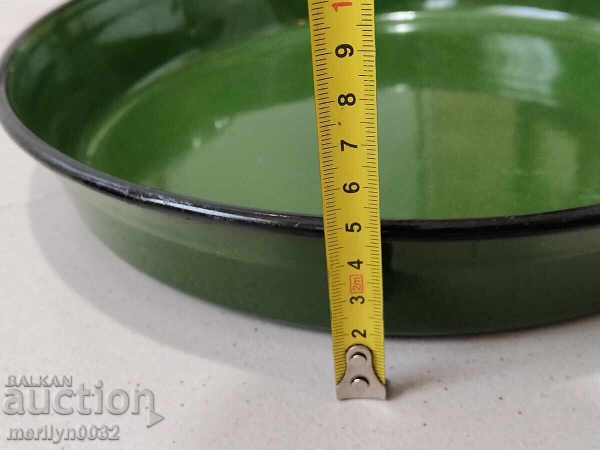 Old enameled pot, enamel pan, 1955, Troyan, Republic of Bulgaria - 7