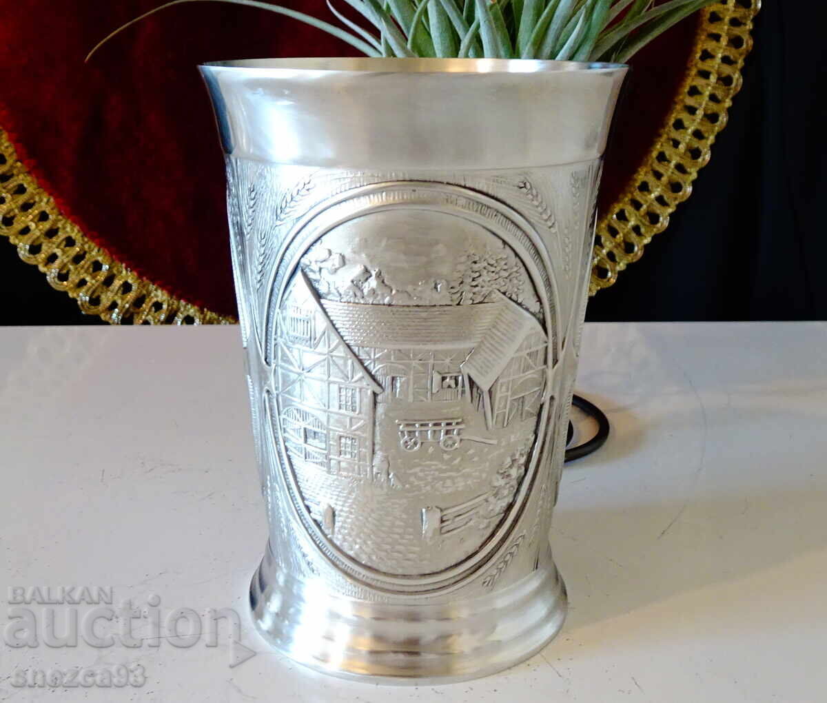 Delivery of Cup, mug made of tin Harvest. Delivery of Cup, mug made of tin Harvest.