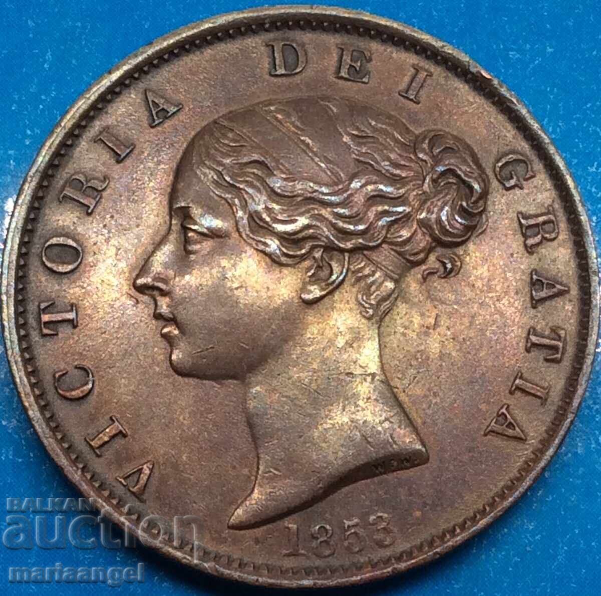 Great Britain 1/2 penny 1853 28mm bronze