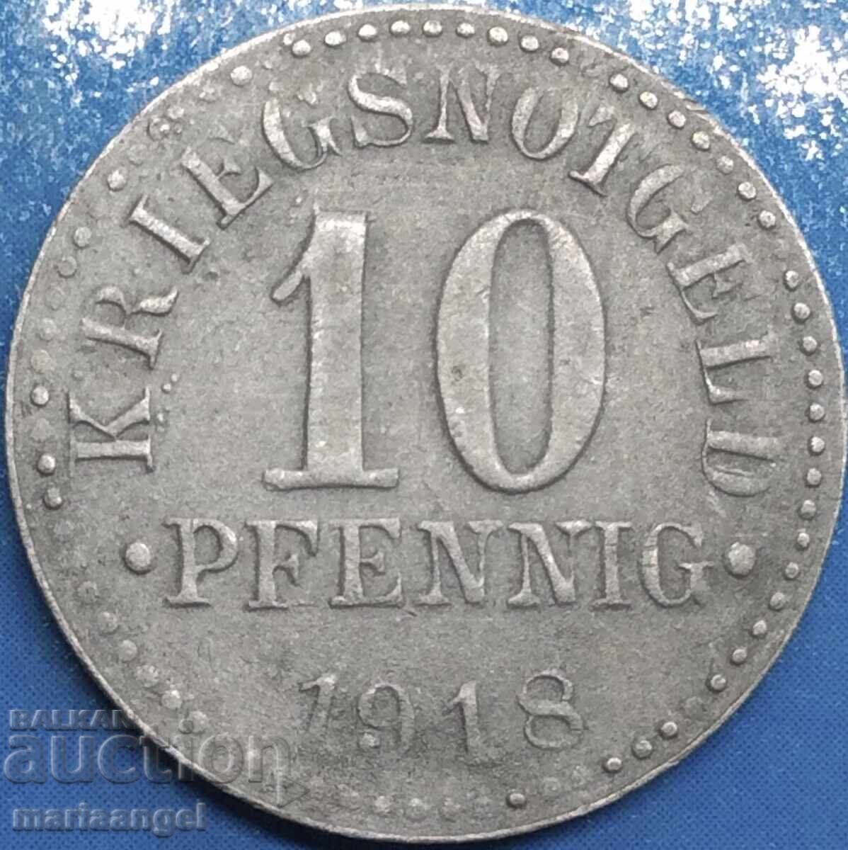 10 Pfennig 1918 Braunschweig Γερμανία