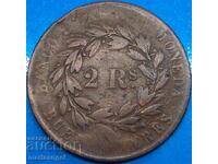 Argentina 2 Reales 1861 32mm copper - rare