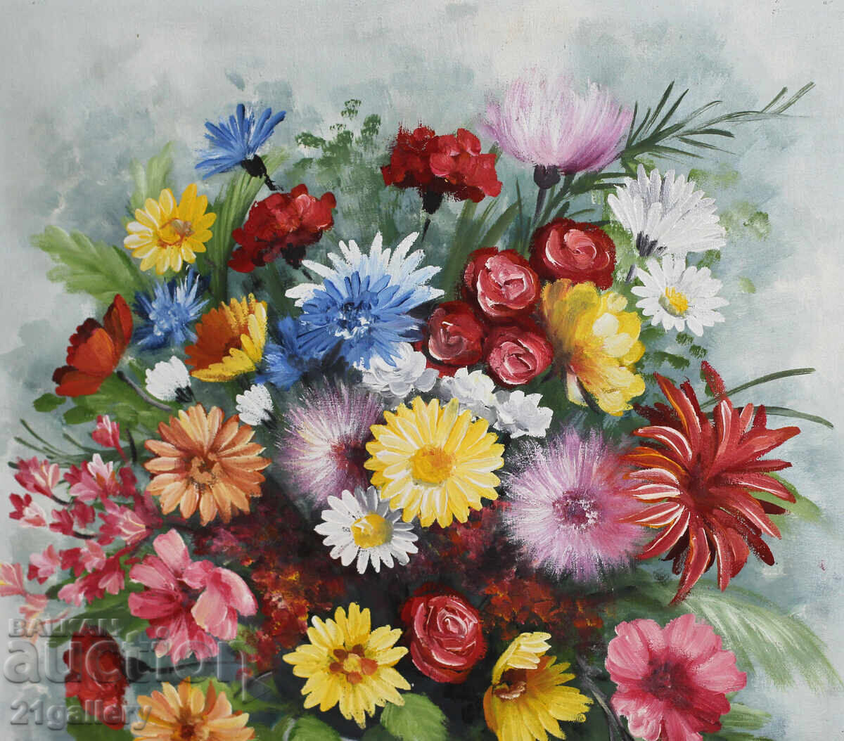 Delivery of Contemporary painting still life/vase with flowers, oil paints 2000 Delivery of Contemporary painting still life/vase with flowers, oil paints 2000